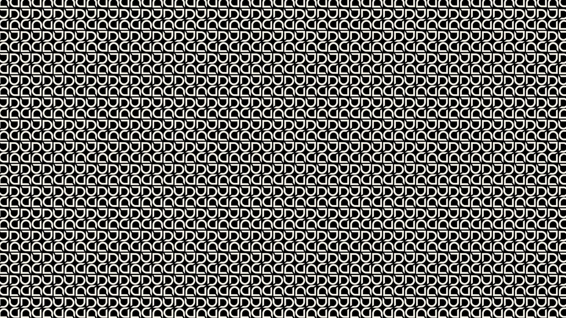 A repeating grid pattern of small black-and-white D-shaped arches forms a textured abstract design across the whole image.